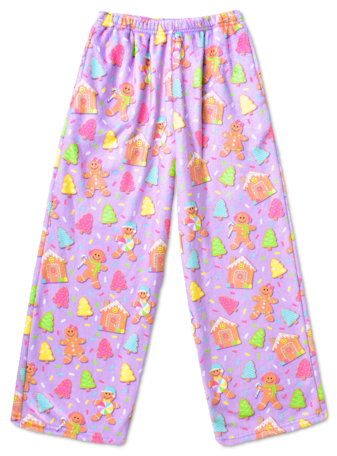 JOYFUL GINGERBREAD PLUSH PANTS  (MEDIUM 10-12)