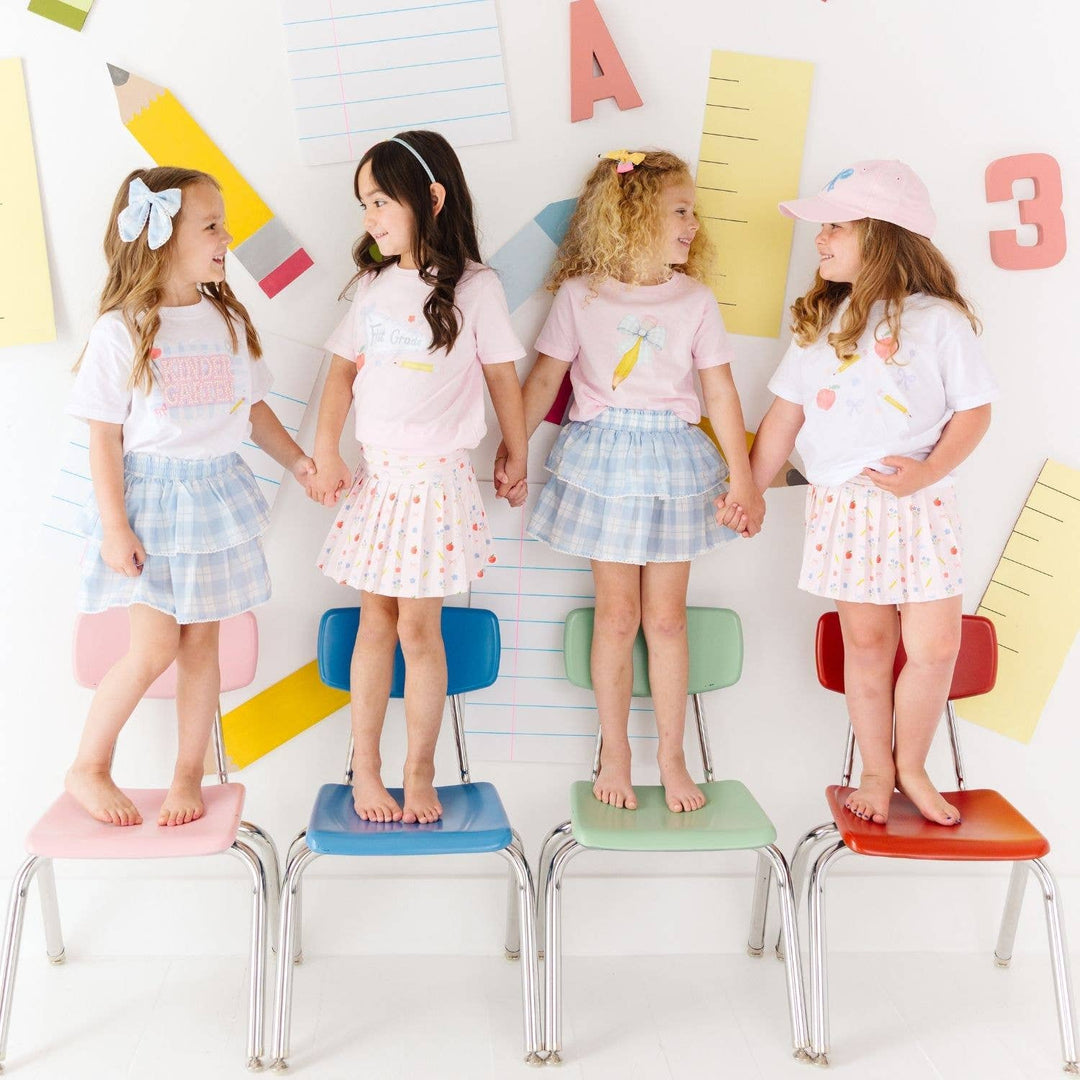 First Grade Bow Pennant Short Sleeve T-Shirt -Back To School