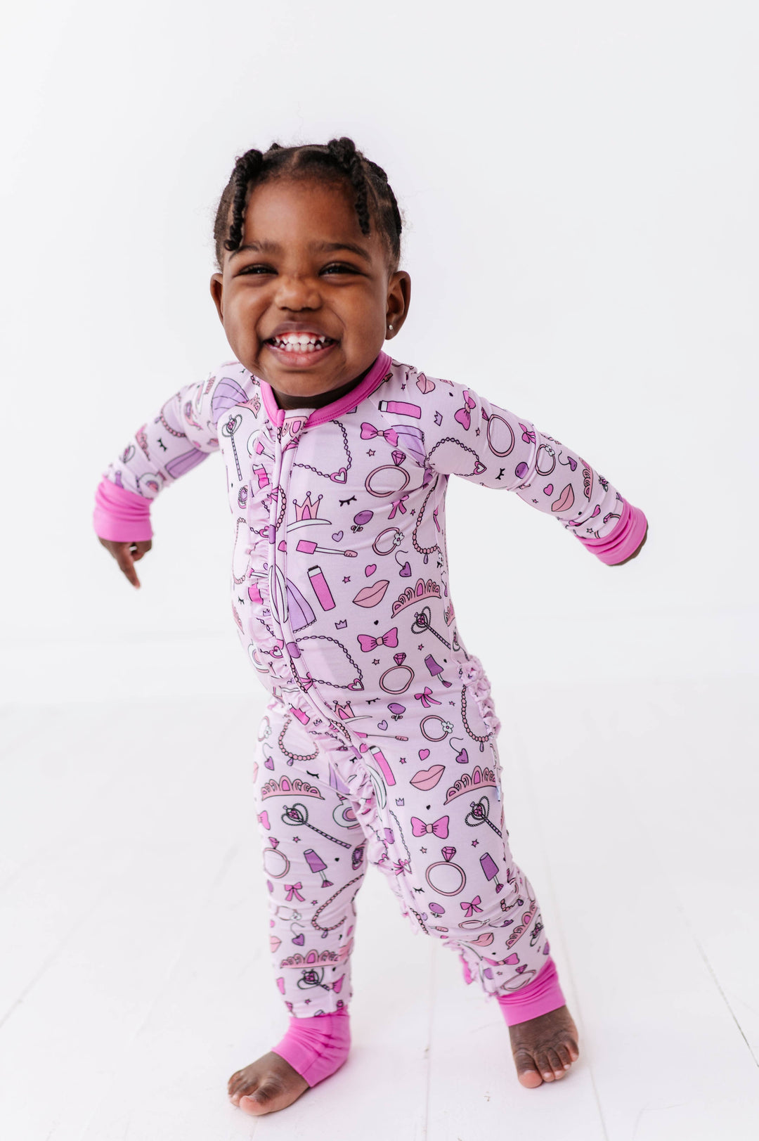 Sleeping Cutie Convertible Footies with Ruffle
