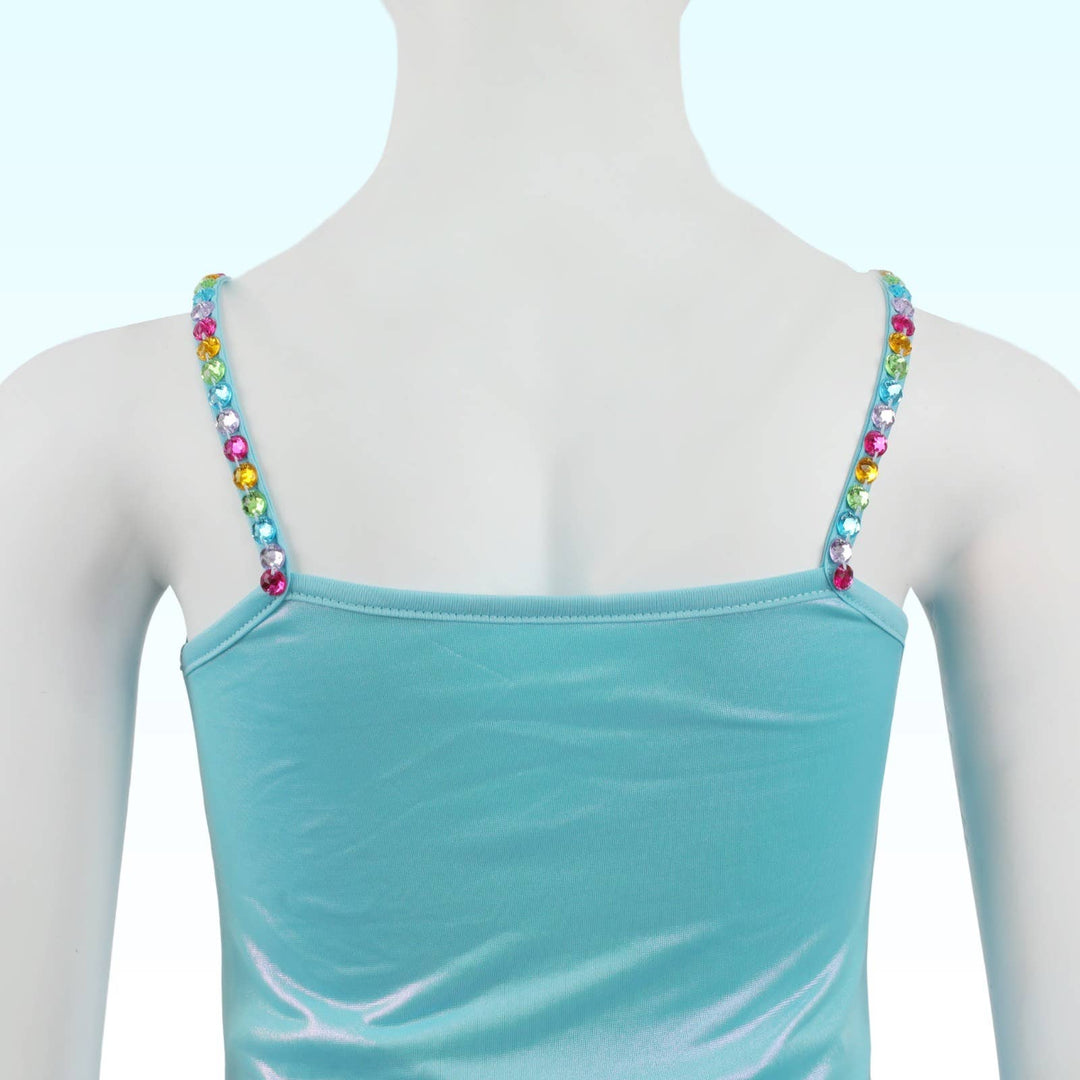 Blue metalic skort set