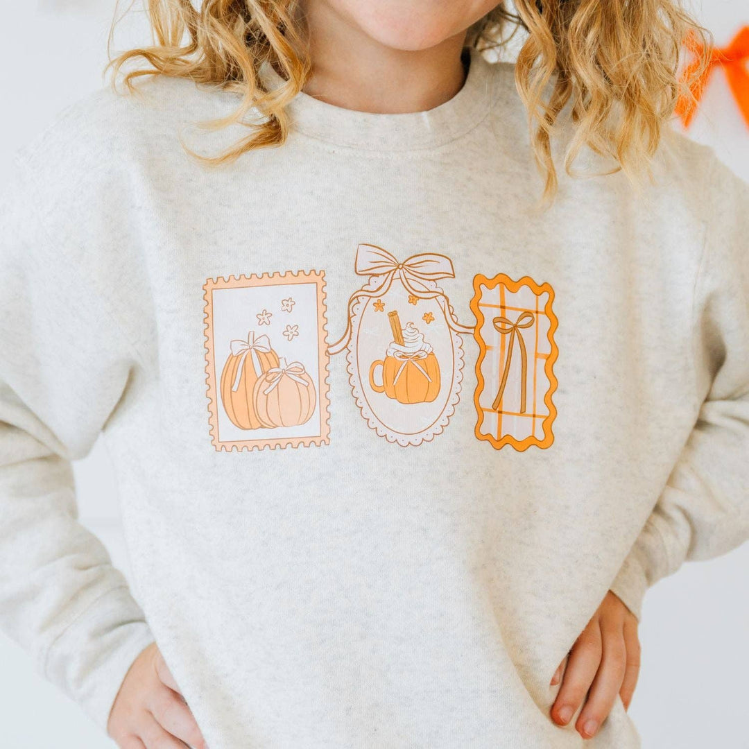 Pumpkin Cameo Sweatshirt - Kids Clothing - Fall