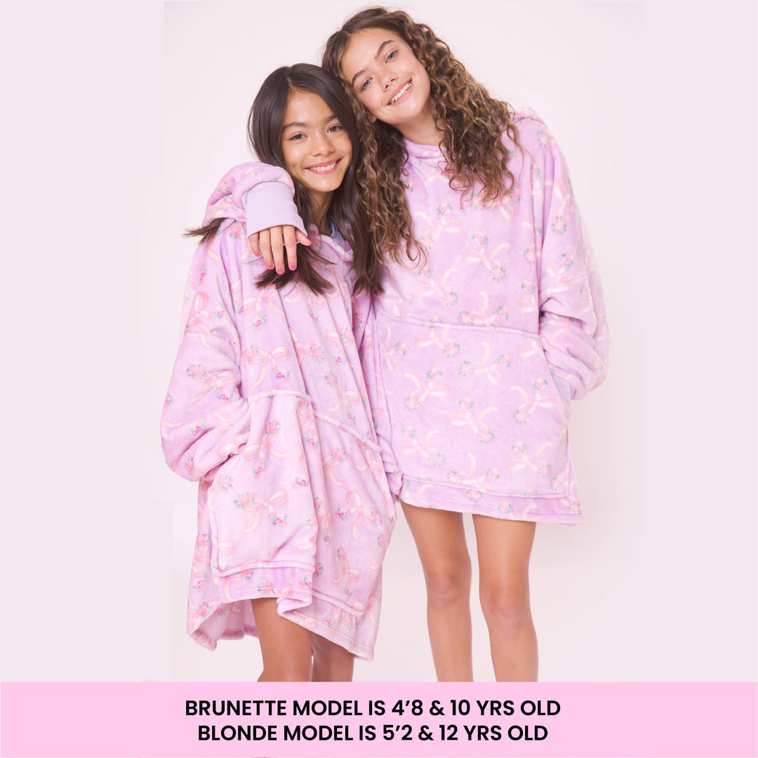Fleece Printed Pullover Oversized Blanket Hoodie