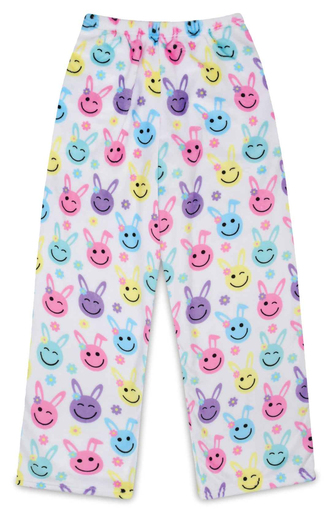 HAPPY FACE BUNNIES PLUSH PANTS (ADULT SMALL) - AS