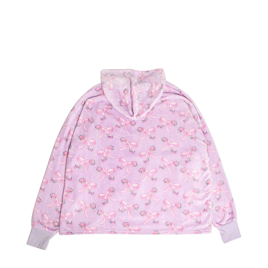 Fleece Printed Pullover Oversized Blanket Hoodie