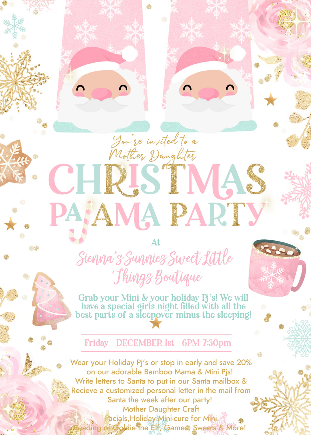 Snow White's Mother Daughter Holiday PJ Party!