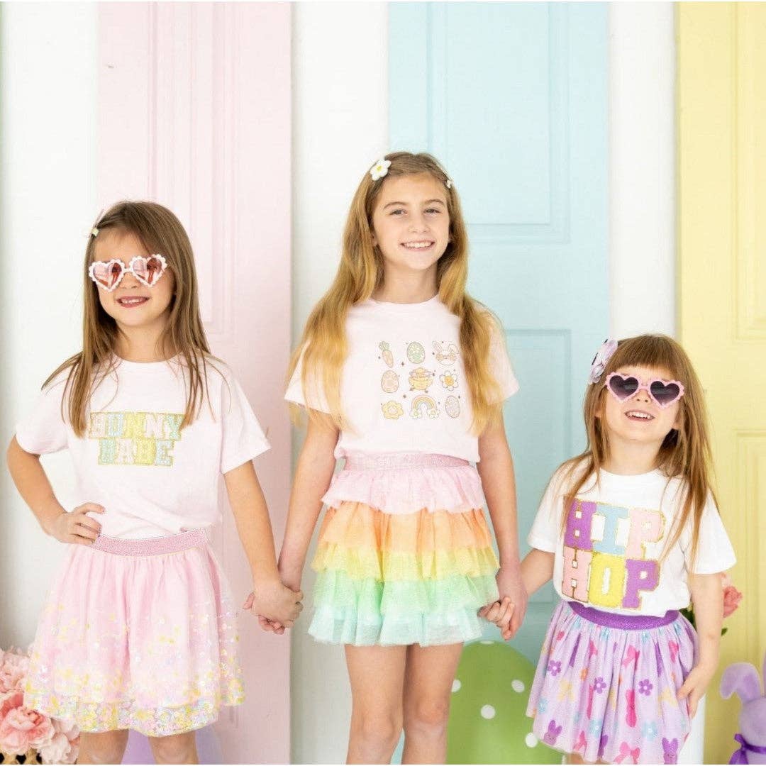 Groovy Chick Easter Short Sleeve T-Shirt - Ballet - Kids: 4T