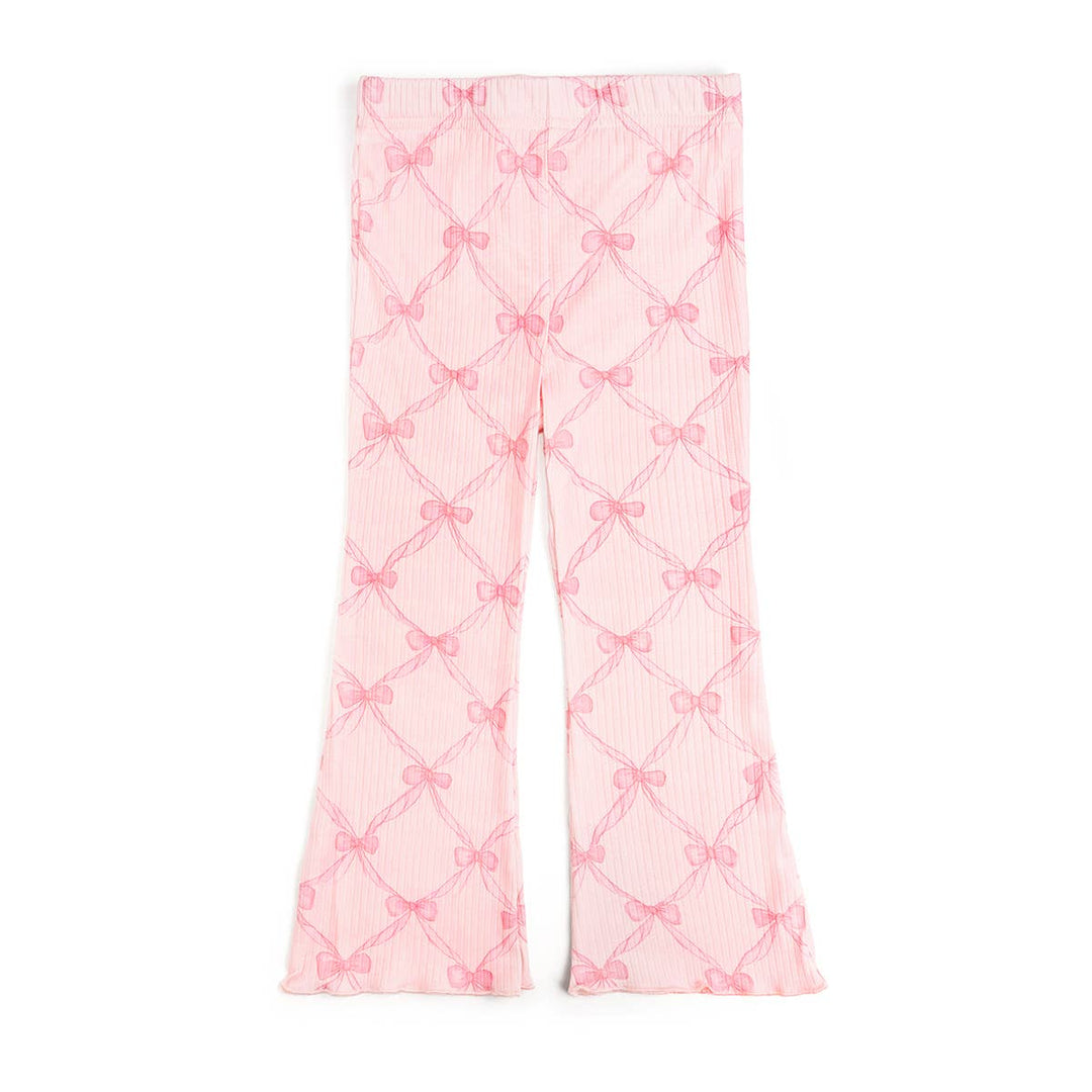 Bow Trellis Flare Legging - Kids Boutique Clothing