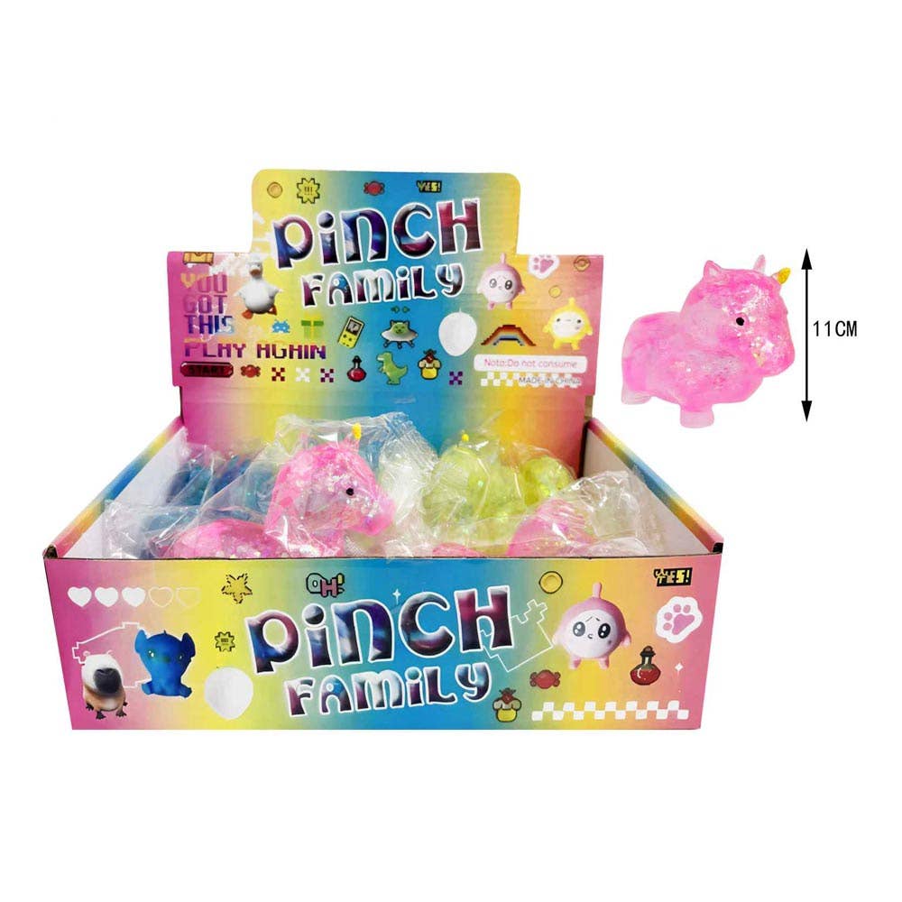 12PCS - Glitter Unicorn Squeeze Squishy Stress Relief Toy