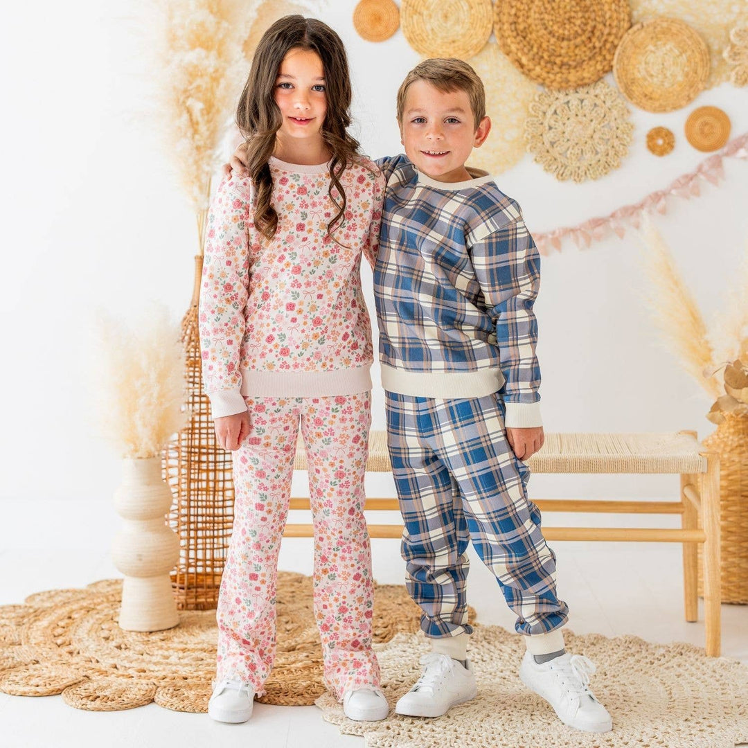 Berry Floral Flare Legging - Kids Boutique Clothing - Fall