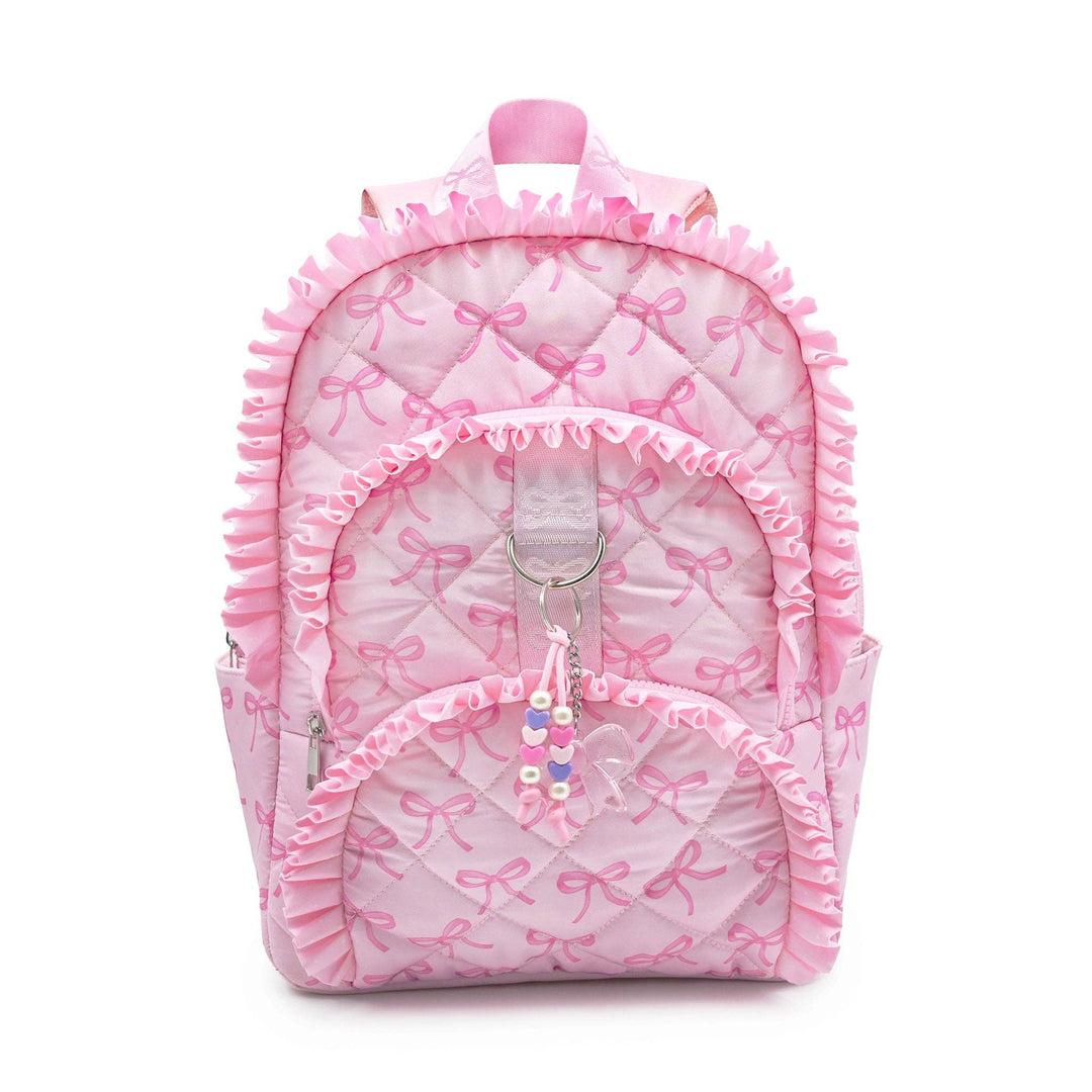Bow & Ruffle Quilted Large Backpack