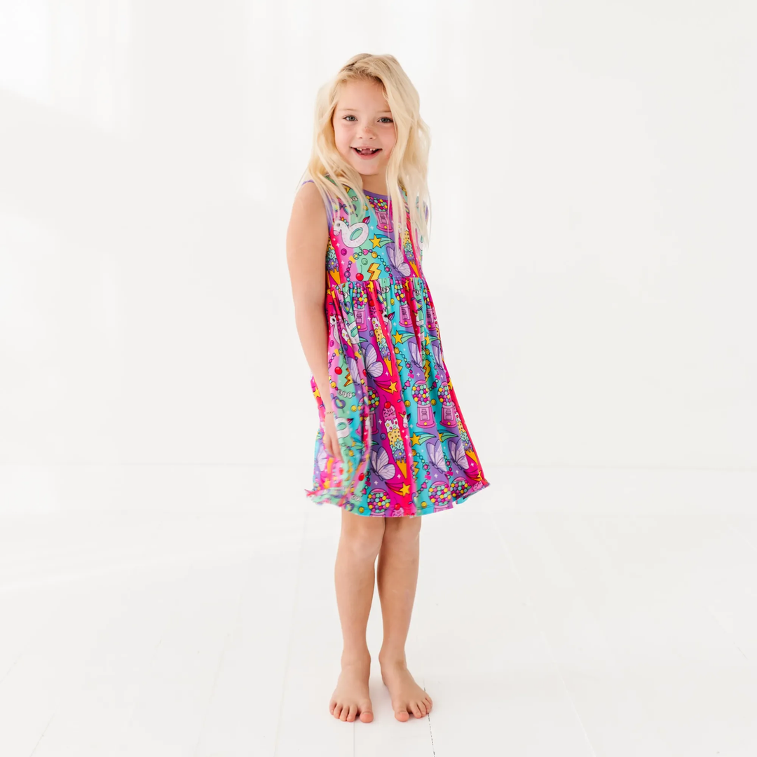 Rocket Lion Skater Dress: 3T