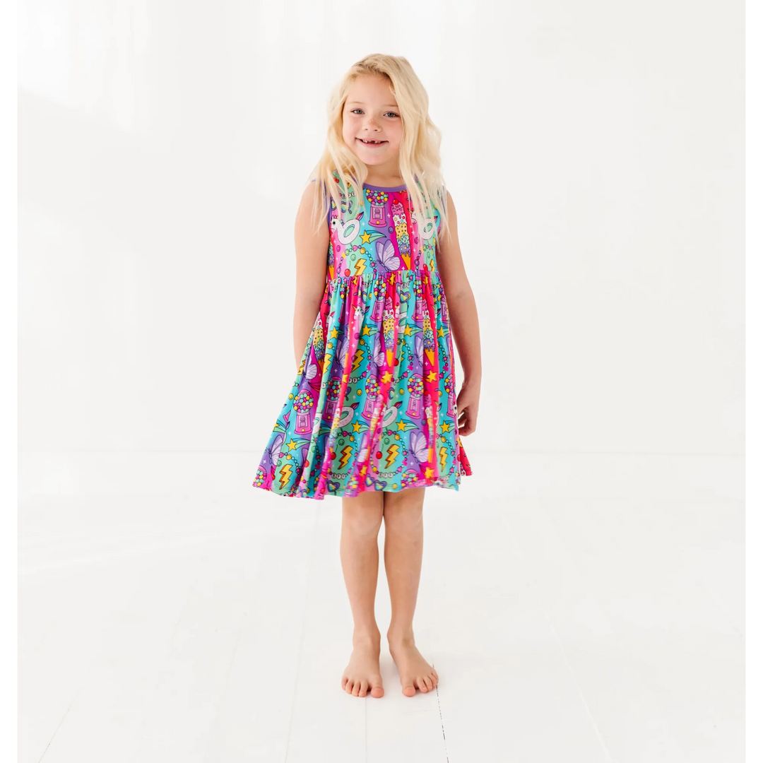 Rocket Lion Skater Dress: 3T