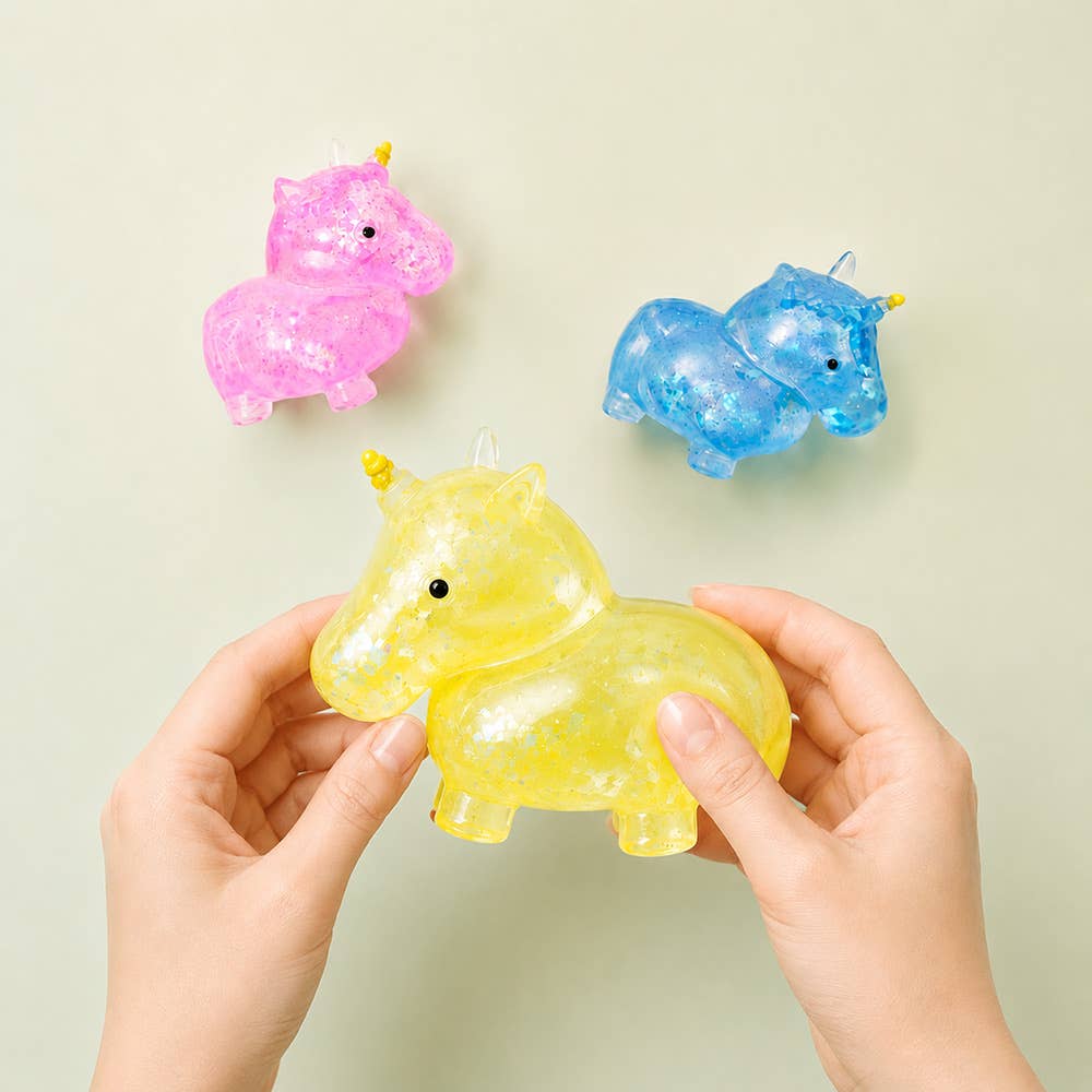 12PCS - Glitter Unicorn Squeeze Squishy Stress Relief Toy
