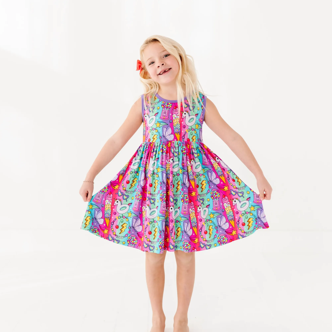 Rocket Lion Skater Dress: 3T