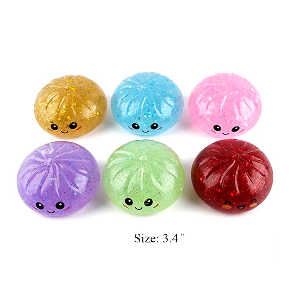 12PCS - Steamed Bao Bun Dumpling Squeeze Squishy Stress Relief Toy