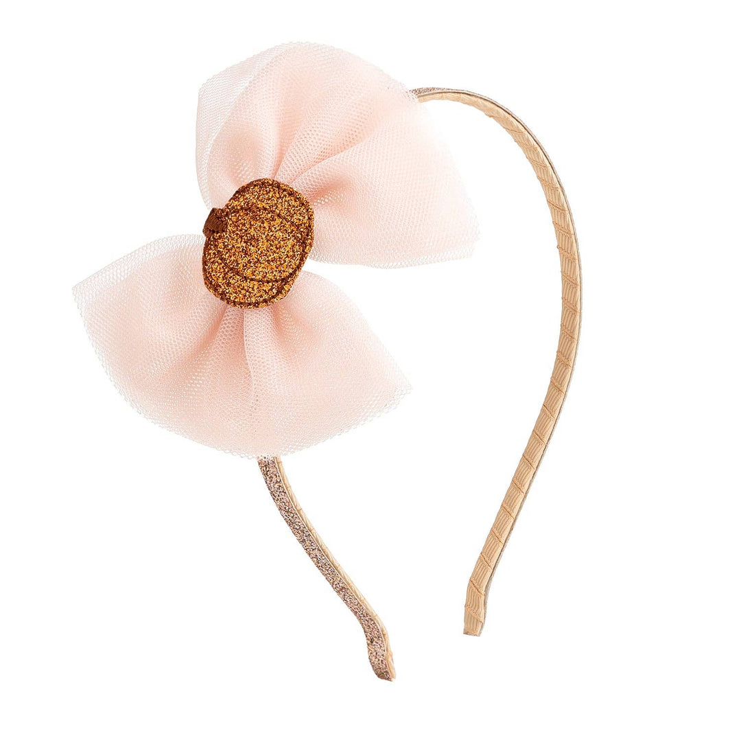 Pumpkin Tulle Bow Headband - Kids Hair Accessories - Fall