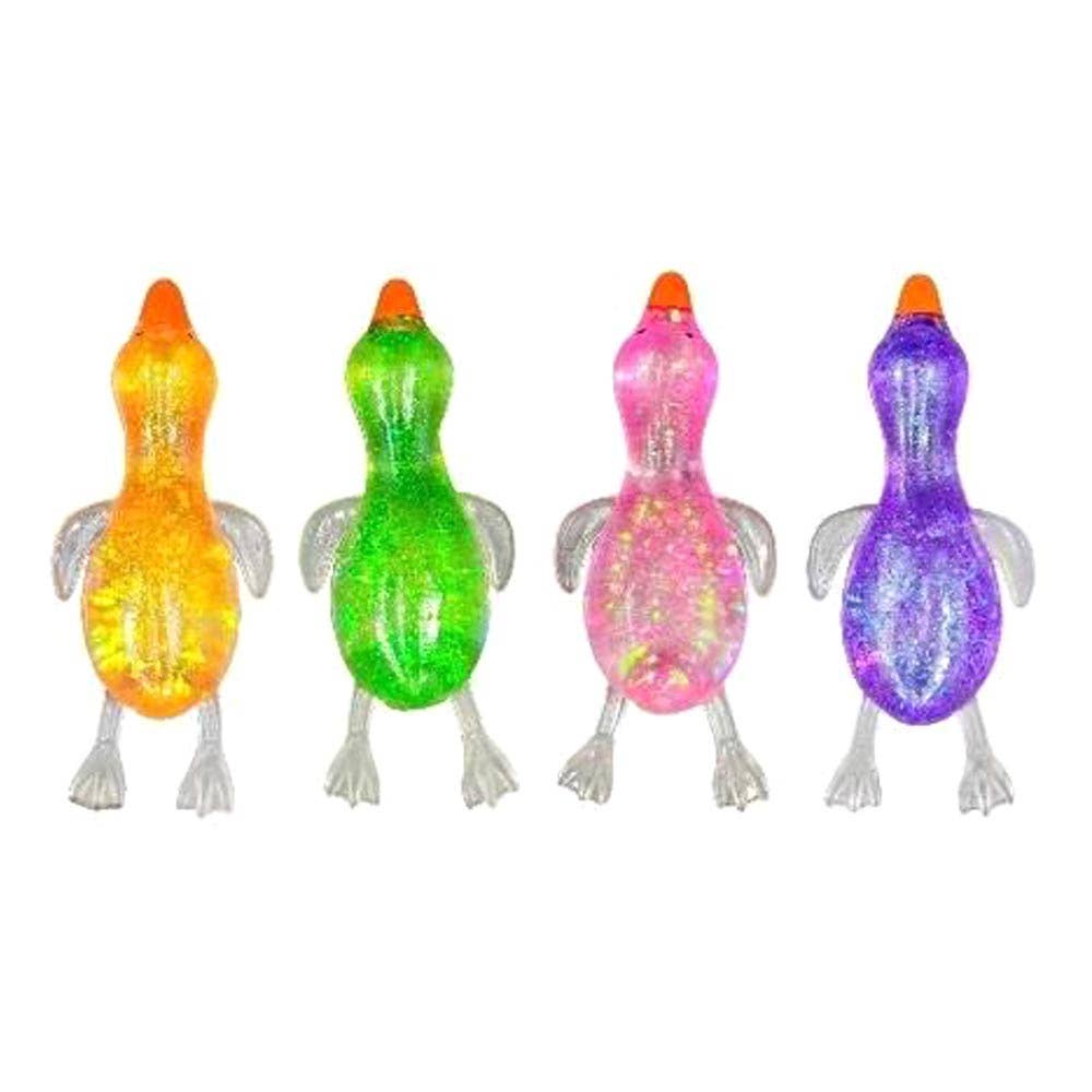 12PCS Glitter Duck Squeeze Squishy Stress Relief Toy