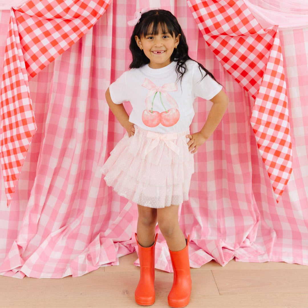 Bow Lace Tiered Tutu - Kids Boutique Clothing
