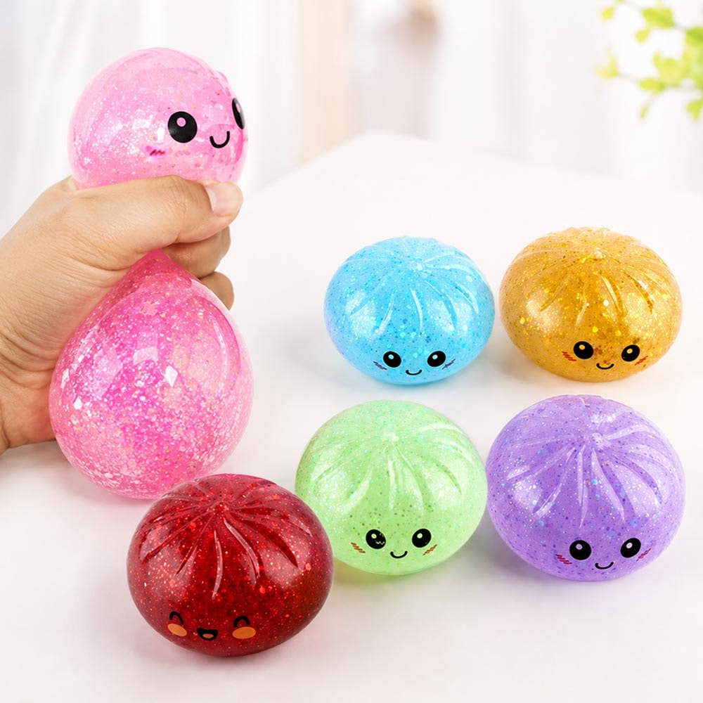 12PCS - Steamed Bao Bun Dumpling Squeeze Squishy Stress Relief Toy